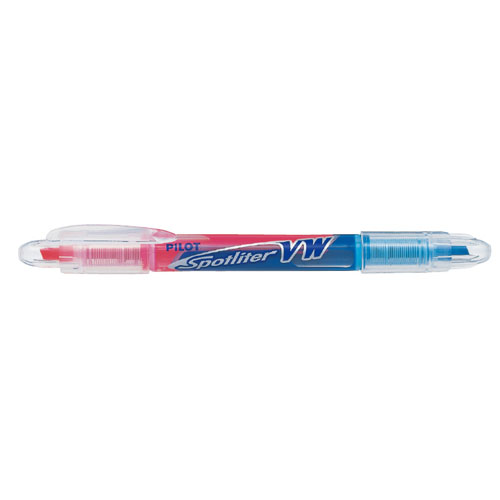 【パイロット】蛍光ペン　スポットライターＶＷ　２色タイプ　ツイン　使い切り　・　直液式（ピンク＆ブルー） １本/SVW-15SL-PL
