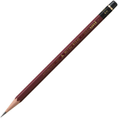 【三菱鉛筆】ハイユニ　鉛筆　えんぴつ　４Ｈ １２本/HU4H