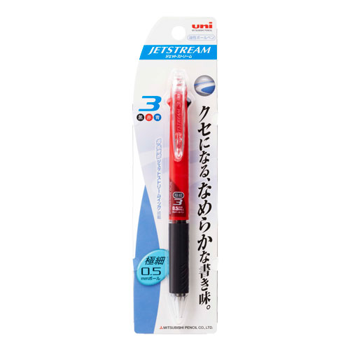 【三菱鉛筆】ジェットストリーム　３色ＢＰ　０．５（アカ） １Ｐ/SXE3400051P15