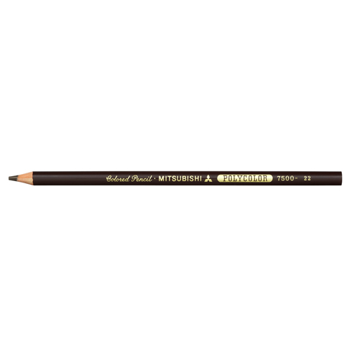 【三菱鉛筆】色鉛筆　ポリカラー７５００　＃２２　こげ茶色 １Ｄ/K7500.22
