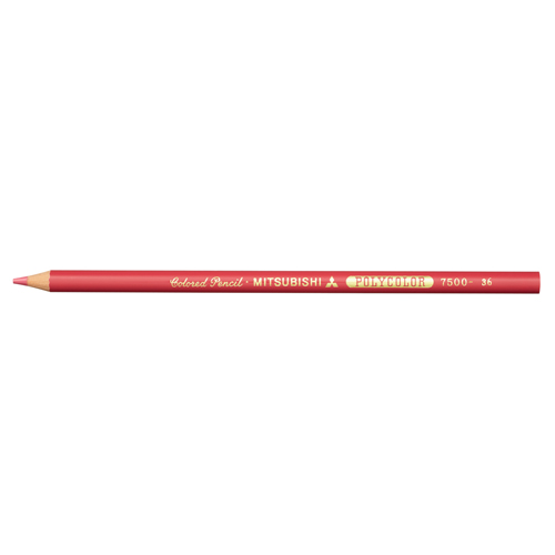 【三菱鉛筆】色鉛筆　ポリカラー７５００　＃３６　うす紅色 １Ｄ/K7500.36
