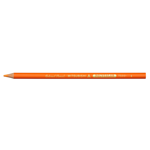【三菱鉛筆】色鉛筆　ポリカラー７５００　＃４　だいだい色 １Ｄ/K7500.4