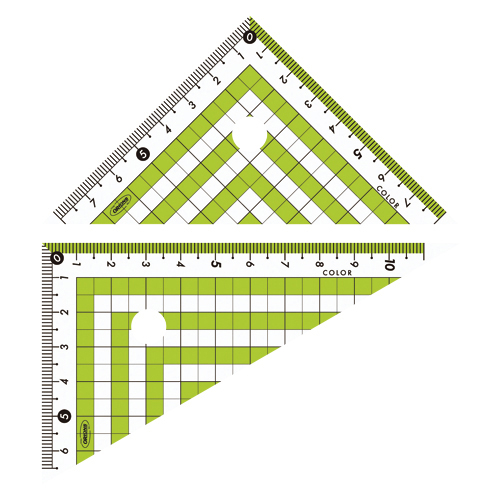 カラー三角定規　１２ｃｍ型（グリーン）