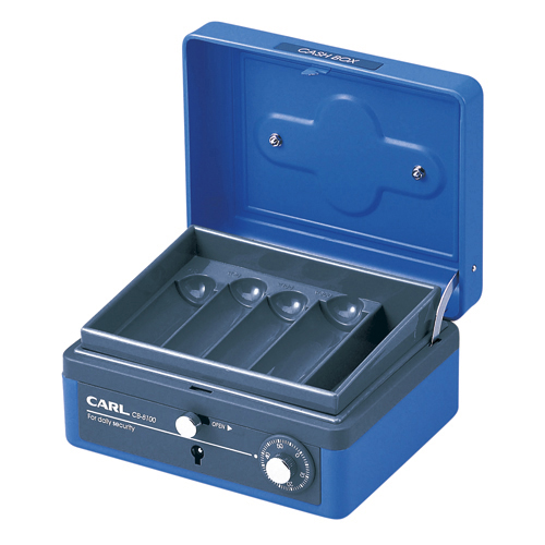 【カール】キャッシュボックス　Ｂ７サイズ（ブルー） １台/CB-8100-B