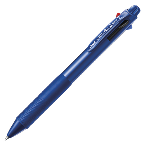 【ぺんてる】ビクーニャ　４色ボールペン　４色ボールペン０．７（黒・赤・青・緑）（ブルー） １本/BXC47C