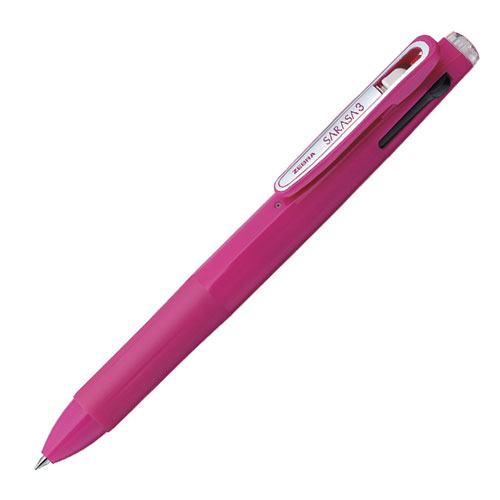 サラサ３Ｂ　３色ボールペン　ピンク軸　