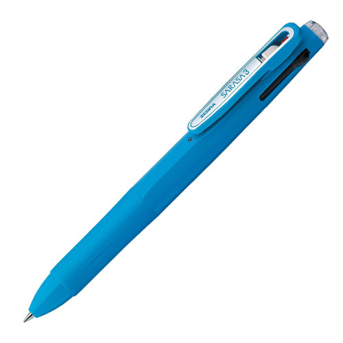 サラサ３Ｂ　３色ボールペン　ライトブルー軸　