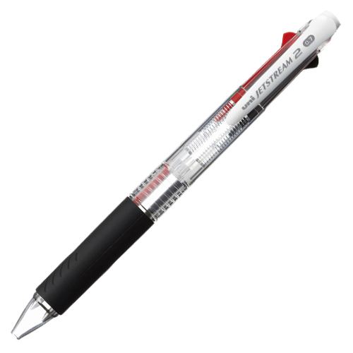 【三菱鉛筆】ジェットストリーム　２色ボールペン０．７（黒・赤）（透明） １本/SXE230007.T