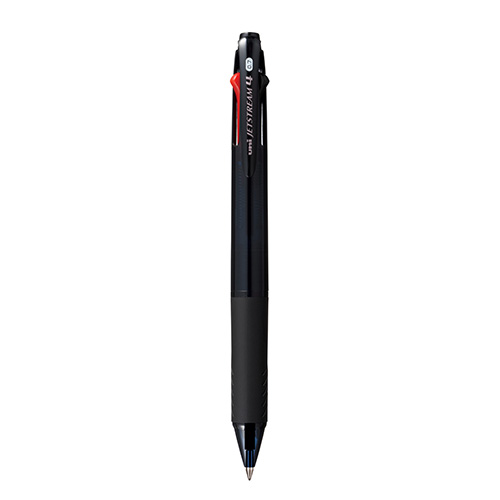 【三菱鉛筆】ジェットストリーム　４色ボールペン０．７（黒・赤・青・緑）（透明ブラック） １本/SXE450007T.24