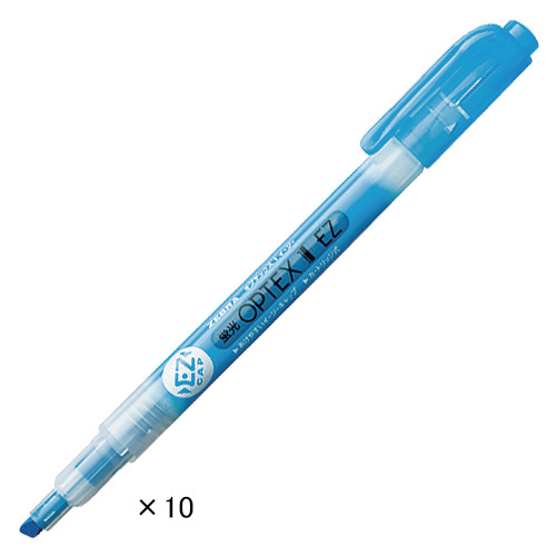【ゼブラ】蛍光オプテックス１－ＥＺ　青 １０本/WKS11-BLX10