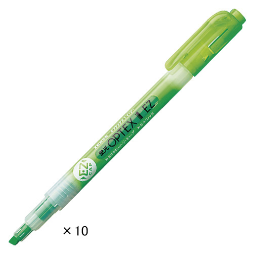 【ゼブラ】蛍光オプテックス１－ＥＺ　緑 １０本/WKS11-GX10