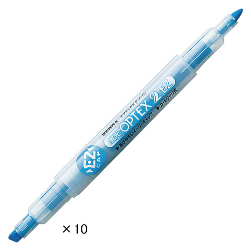 【ゼブラ】蛍光オプテックス２－ＥＺ　青 １０本/WKT11-BLX10
