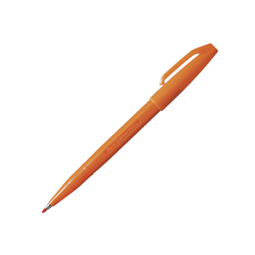 【ぺんてる】ぺんてるサインペン　０．８ｍｍ　橙 １本/S520-FD