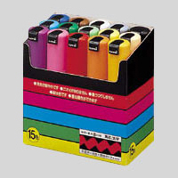 【三菱鉛筆】ユニ　ポスカ　１５色セット　カラーペン　イラスト　工作 １セット/PC8K15C