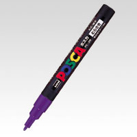 【三菱鉛筆】ユニ　ポスカ　細字（０．９〜１．３ｍｍ）　紫 １本/PC3M.12