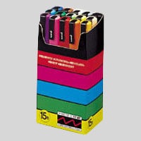 【三菱鉛筆】ユニ　ポスカ　１５色セット　カラーペン　イラスト　工作 １セット/PC3M15C