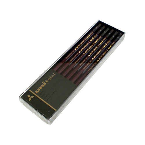 【三菱鉛筆】ユニスター６　角　鉛筆　えんぴつ　Ｂ １２本/USB