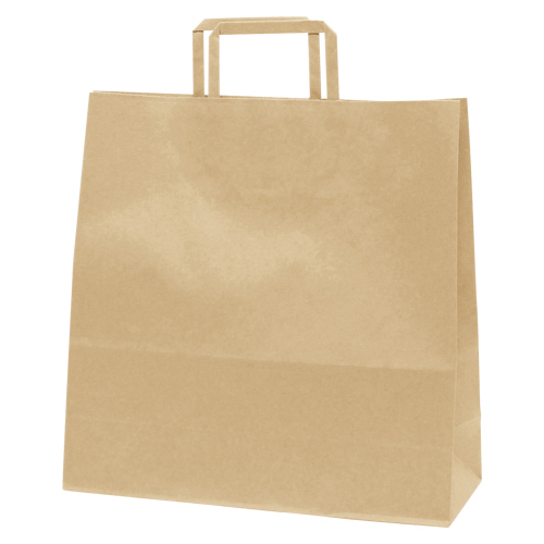 【シモジマ】ＨＥＩＫＯ　手提紙袋　　クラフト（５０枚入）・平紐（クラフト） ５０枚/003262521