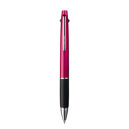 【三菱鉛筆】ジェットストリーム　３色ボールペン０．５（黒・赤・青）（本体色：ピンク） １本/SXE380005.13