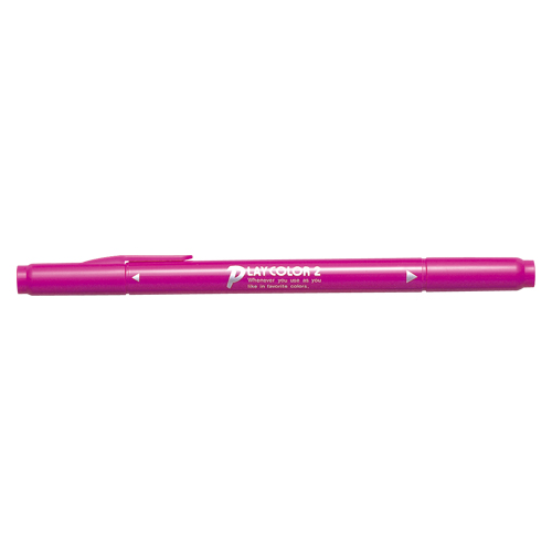 【トンボ鉛筆】水性サインペン　プレイカラー２　ツインタイプ　0.4＋1.2ｍｍ　ももいろ １本/WS-TP22