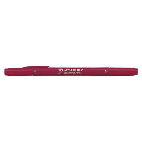 【トンボ鉛筆】水性サインペン　プレイカラー２　ツインタイプ　0.4＋1.2ｍｍ　ローズ １本/WS-TP72
