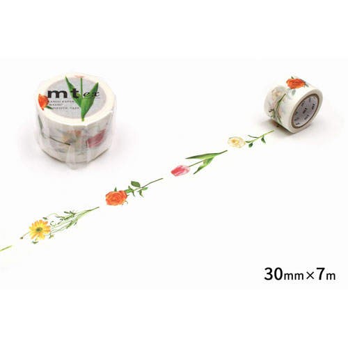 【カモ井加工紙】ＥＸ花Ｒ　マスキングテープ　マステ １巻/MTEX1P60R