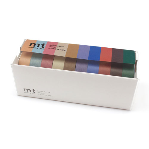 【カモ井加工紙】１０色セット（くすみ色）　マスキングテープ　マステ １０巻/MT10P005