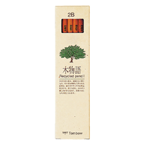 【トンボ鉛筆】リサイクル鉛筆　木物語　２Ｂ １ダース/LA-KEA2B