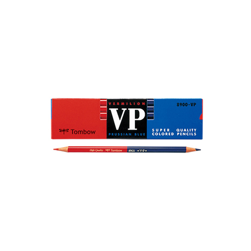 【トンボ鉛筆】赤青鉛筆　８９００ＶＰ　朱藍５：５ １ダース/8900-VP