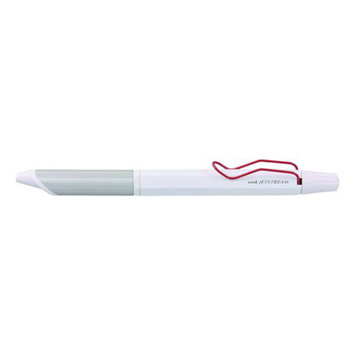 【三菱鉛筆】ジェットストリームＥＤＧＥ３　３色ボールペン０．２８（黒・赤・青）（ホワイトレッド） １本/SXE3250328W15