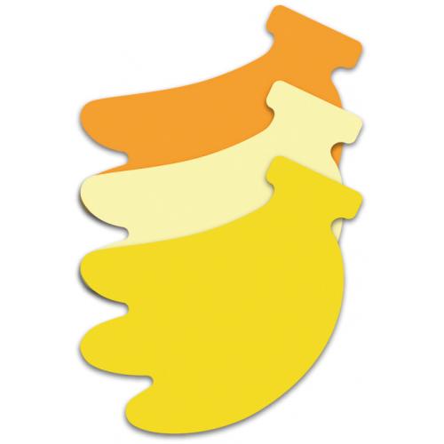 【スリーエム】ポスト・イット（Ｒ）　シルエットノート　強粘着タイプ　バナナ　３Ｍ　ポストイット　ふせん　付箋（オレンジ/イエロー/イエロー） ３個/SSS-BA
