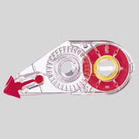 【ゼブラ】チェックシリーズ　チェックテープミニ　つめ替テープ（巾５ｍｍ×長６ｍ）（赤） １個/RU5H2-R