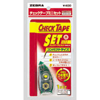 【ゼブラ】チェックシリーズ　チェックテープミニ　セット（赤） １セット/UHS2-R