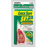 【ゼブラ】チェックシリーズ　チェックテープミニ　セット（緑） １セット/UHS2-G