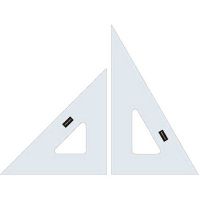 【ウチダ】三角定規　面取り　目盛なし　30ｃｍ型　30ｃｍ ｘ 3ｍｍ １セット/1-809-3031