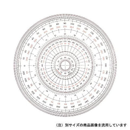 【ウチダ】全円分度器　　径150ｍｍ　径150ｍｍ １枚/1-822-0001