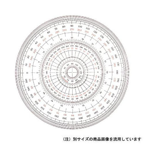 【ウチダ】全円分度器　　径180ｍｍ　径180ｍｍ １枚/1-822-0002