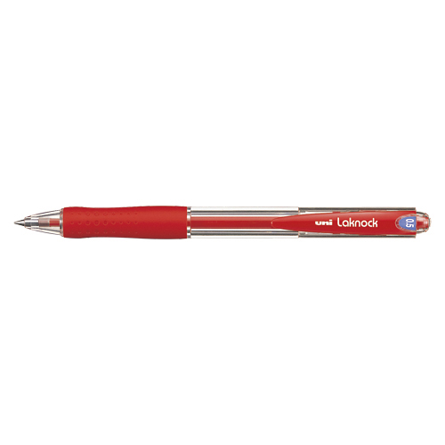 【三菱鉛筆】ベリー楽ノック　油性ボールペン　０．５ｍｍ　赤 １本/SN10005.15