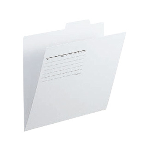 【プラス】個別フォルダー〈古紙パルプ配合率９５％再生紙〉（グレー） １枚/FL-061IF