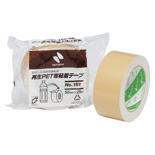 【ニチバン】再生ＰＥＴ布粘着テープ　Ｎｏ．１５１ １巻/151-50