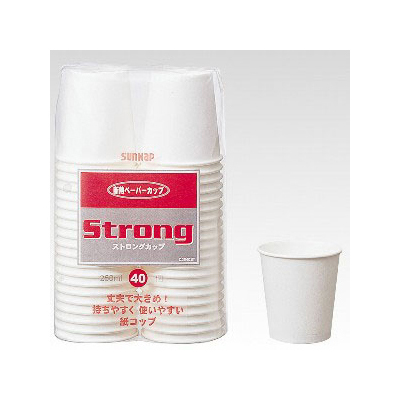 【サンナップ】ストロングカップ　容量：２５０ｍｌ ４０個/C2540ST