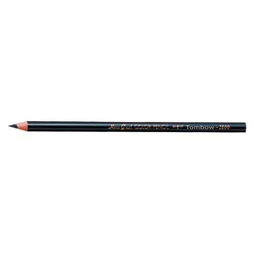 【トンボ鉛筆】色鉛筆　１５００単色（くろ） １ダース/1500-33