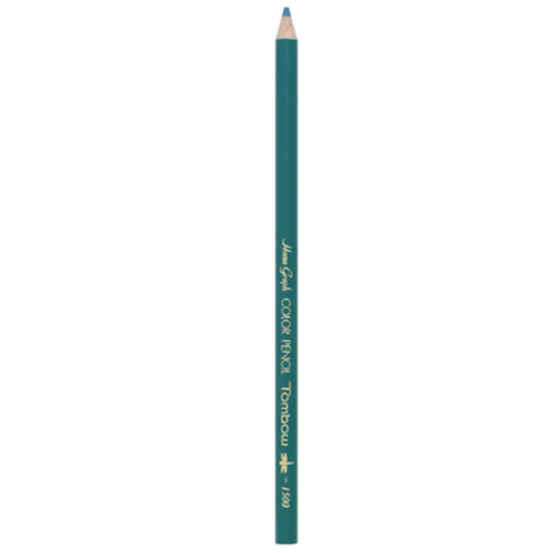【トンボ鉛筆】色鉛筆　１５００単色（あおみどり） １ダース/1500-12