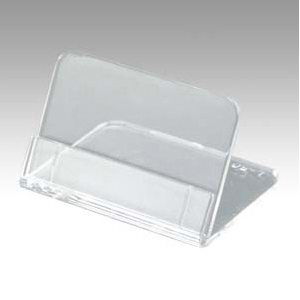 【共栄プラスチック】Ｌ型豆カード立（透明） ５個/L-50-5