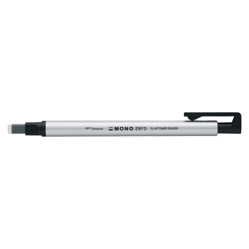 【トンボ鉛筆】ホルダー消しゴム　モノゼロ　角型（シルバー） １本/EH-KUS04