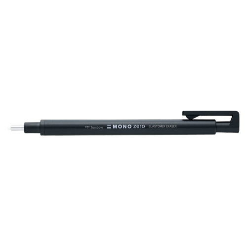 【トンボ鉛筆】ホルダー消しゴム　モノゼロ　丸型（ブラック） １本/EH-KUR11