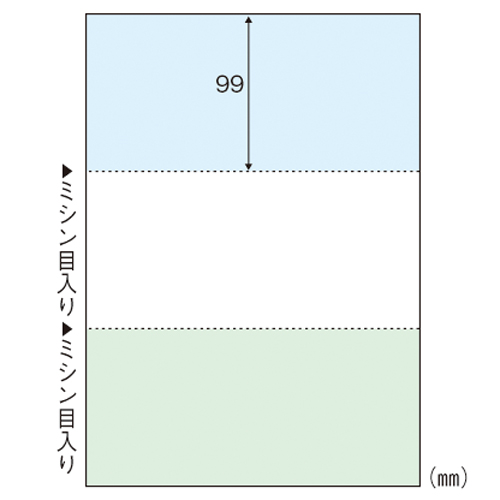 【ヒサゴ】マルチプリンタ帳票　Ａ４判３面　カラータイプ １００枚/FSC2081