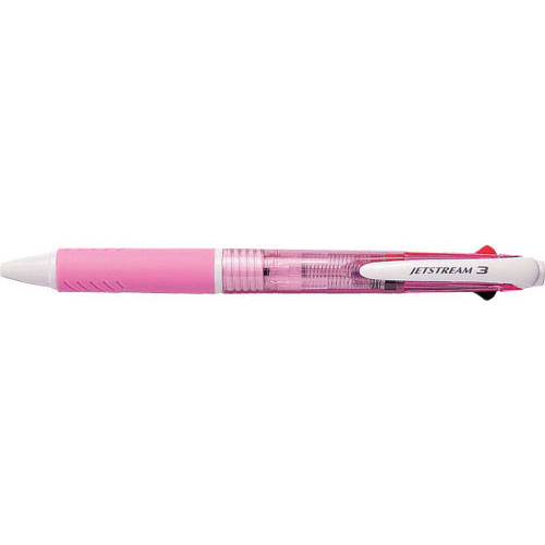 【三菱鉛筆】ジェットストリーム　３色ボールペン０．７（黒・赤・青）（本体色：ピンク） １本/SXE340007.13