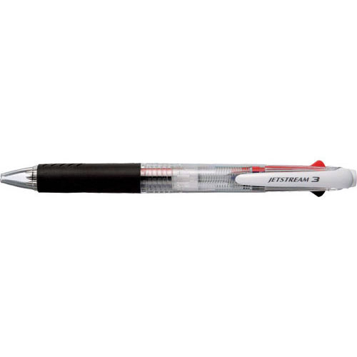 【三菱鉛筆】ジェットストリーム　３色ボールペン０．７（黒・赤・青）（本体色：透明） １本/SXE340007.T