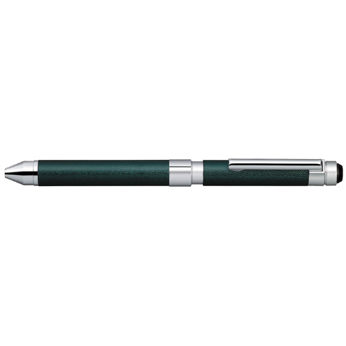 【ゼブラ】シャーボＸ　ＣＬ５　２色ボールペン＋シャープペン用　軸（レザーフォレスト） １本/SB15-LDG